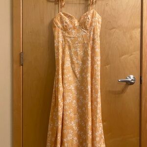 SHEIN Yellow Spaghetti Strap Sundress